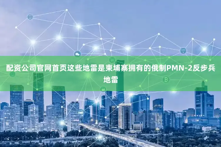 配资公司官网首页这些地雷是柬埔寨拥有的俄制PMN-2反步兵地雷