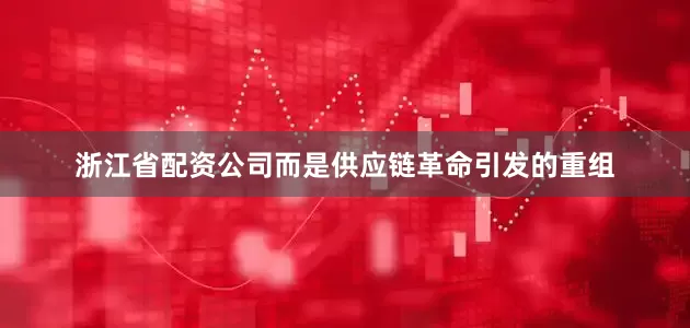 浙江省配资公司而是供应链革命引发的重组